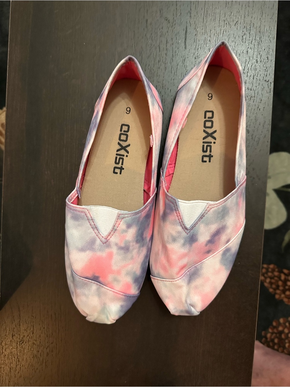 Women's Pink Tie-Dye Slip-On Loafers